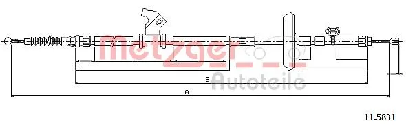 Cable Pull, parking brake (11.5831)