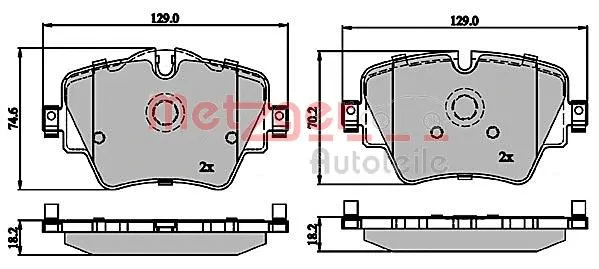 Brake Pad Set, disc brake (1170845)