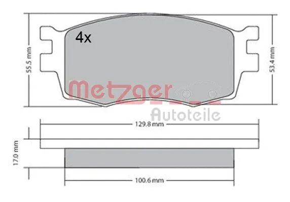 Brake Pad Set, disc brake (1170441)