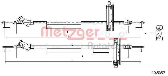 Cable Pull, parking brake (10.5357)