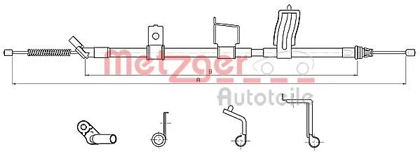 Cable Pull, parking brake (17.0328)