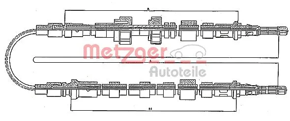 Cable Pull, parking brake (10.535)