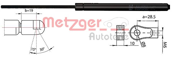 Gas Spring, bonnet (2110404)