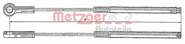 Cable Pull, parking brake (10.989)