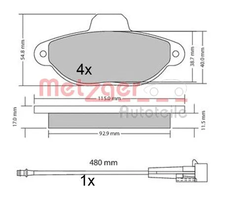 Brake Pad Set, disc brake (1170678)