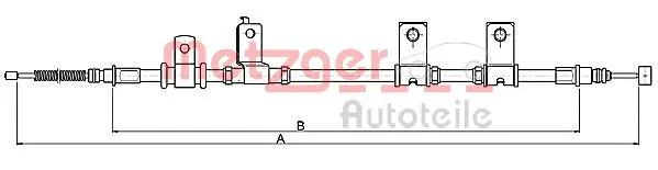 Cable Pull, parking brake (17.3504A)
