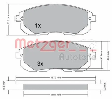 Brake Pad Set, disc brake