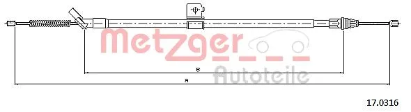 Cable Pull, parking brake (17.0316)