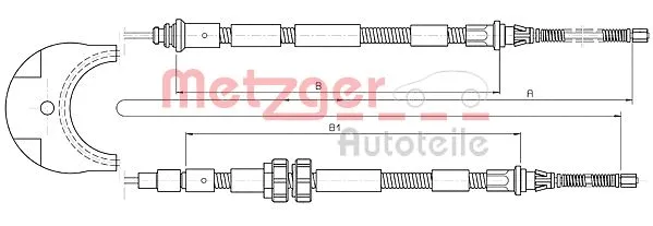 Cable Pull, parking brake (10.5354)