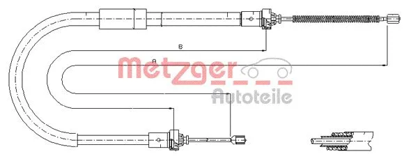 Cable Pull, parking brake (11.6573)