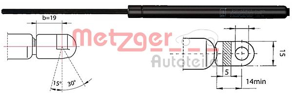 Gas Spring, boot/cargo area (2110030)