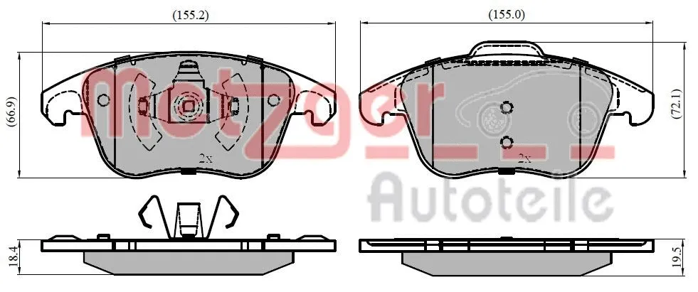 Brake Pad Set, disc brake (1170968)