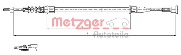 Cable Pull, parking brake (11.5768)