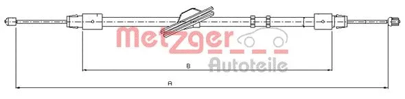 Cable Pull, parking brake (10.9445)