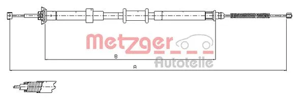 Cable Pull, parking brake (12.0702)