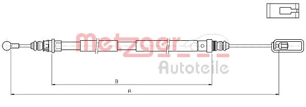 Cable Pull, parking brake (10.4721)