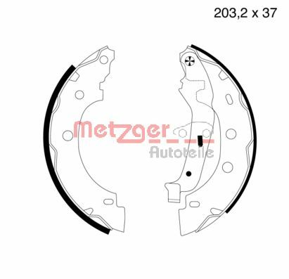 Brake Shoe Set (MG 706)