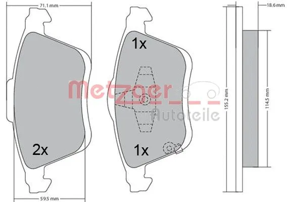 Brake Pad Set, disc brake (1170635)