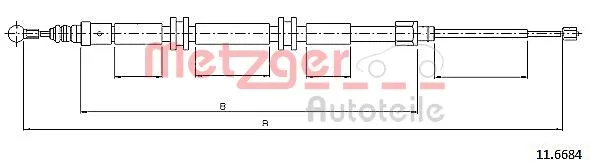 Cable Pull, parking brake (11.6684)