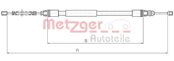Cable Pull, parking brake (10.4712)