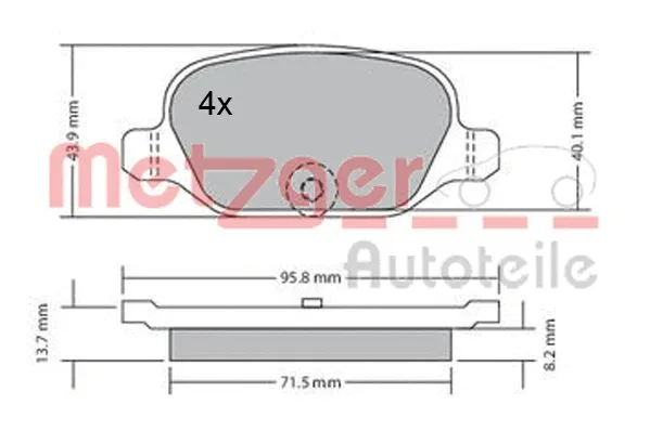 Brake Pad Set, disc brake (1170392)