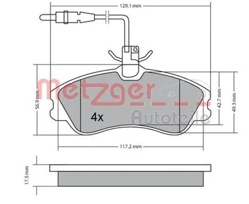 Brake Pad Set, disc brake (1170150)