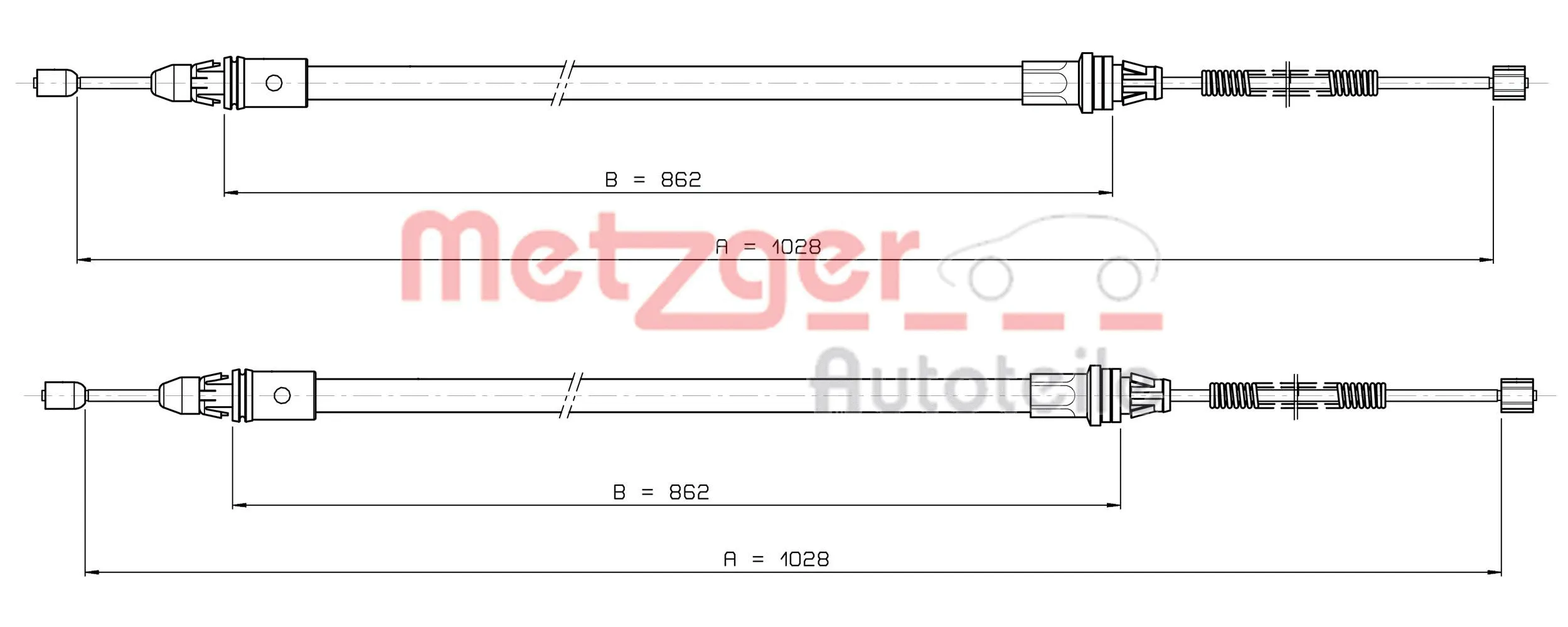 Cable Pull, parking brake (10.9337)
