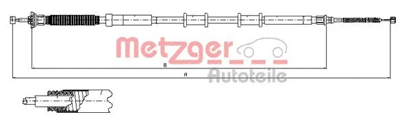 Cable Pull, parking brake (12.0718)
