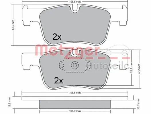 Brake Pad Set, disc brake (1170369)