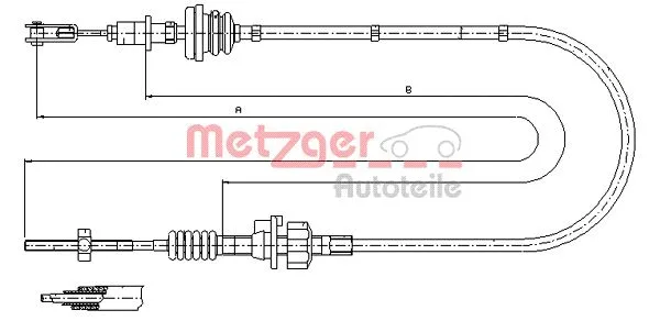Cable Pull, clutch control (11.2256)
