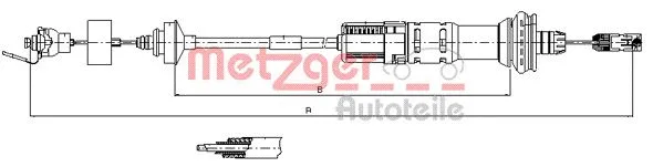 Cable Pull, clutch control (11.3043)