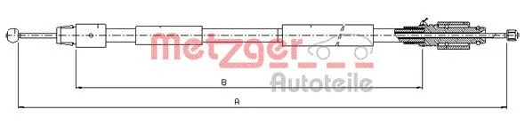 Cable Pull, parking brake (10.7630)