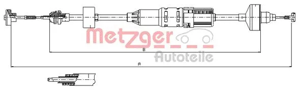 Cable Pull, clutch control (10.3443)