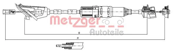 Cable Pull, clutch control (11.3214)