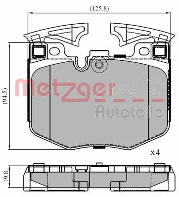 Brake Pad Set, disc brake (1170888)