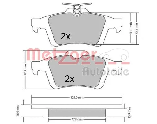 Brake Pad Set, disc brake (1170343)