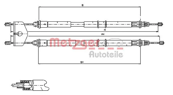 Cable Pull, parking brake (11.5453)