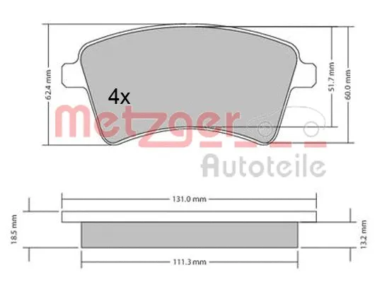 Brake Pad Set, disc brake