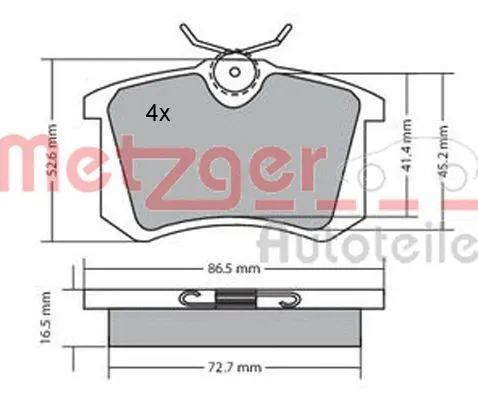 Brake Pad Set, disc brake (1170001)