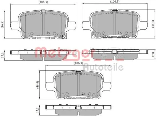 Brake Pad Set, disc brake (1170885)