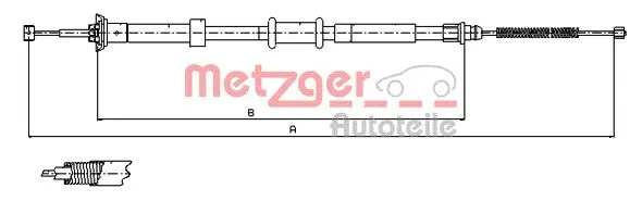 Cable Pull, parking brake (12.0764)