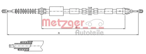 Cable Pull, parking brake (11.5511)