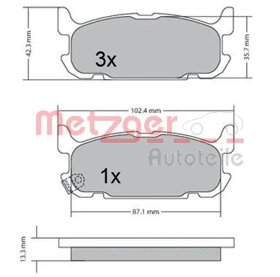 Brake Pad Set, disc brake (1170681)