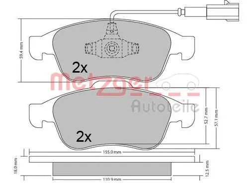 Brake Pad Set, disc brake (1170671)