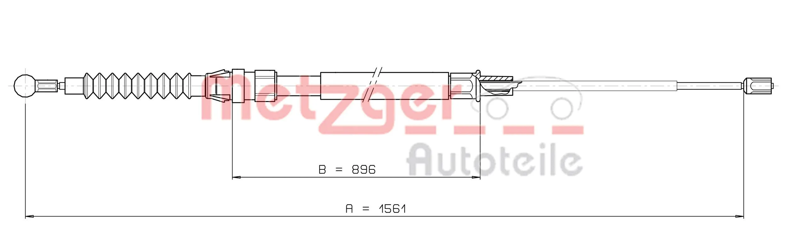 Cable Pull, parking brake (10.7627)