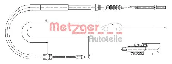 Cable Pull, parking brake (11.6025)
