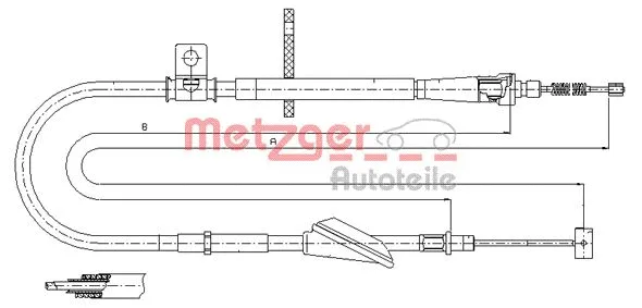 Cable Pull, parking brake (11.5741)
