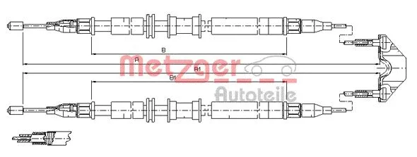 Cable Pull, parking brake (11.5791)
