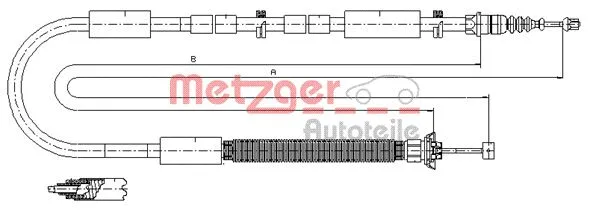 Cable Pull, parking brake (12.0706)