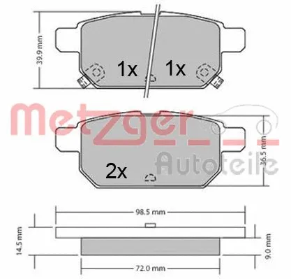 Brake Pad Set, disc brake